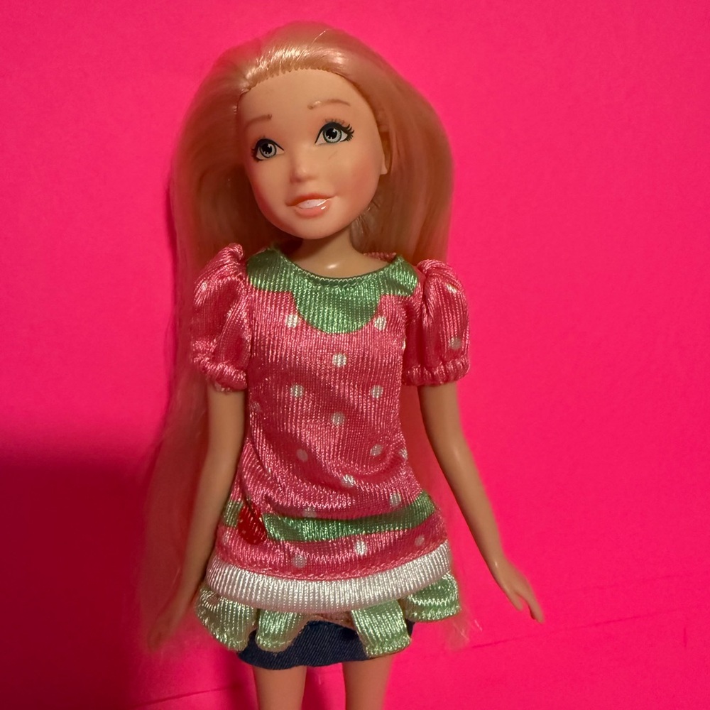 Stylish Pink and Green Doll with Dress